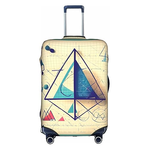 HJLUUFT Math Geek Calculus Stilvolle Gepäckabdeckung – Schützen und personalisieren Sie Ihren Koffer mit TSA-zugelassener Abdeckung, Kofferabdeckungen für Gepäck, Weiss/opulenter Garten, Large von HJLUUFT