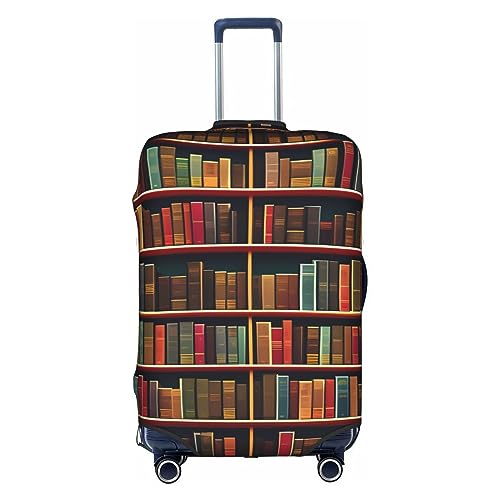 HJLUUFT Stilvolle Gepäckabdeckung für Bücherregale – Schützen und personalisieren Sie Ihren Koffer mit TSA-zugelassener Abdeckung, Kofferabdeckungen für Gepäck, Weiss/opulenter Garten, Medium von HJLUUFT