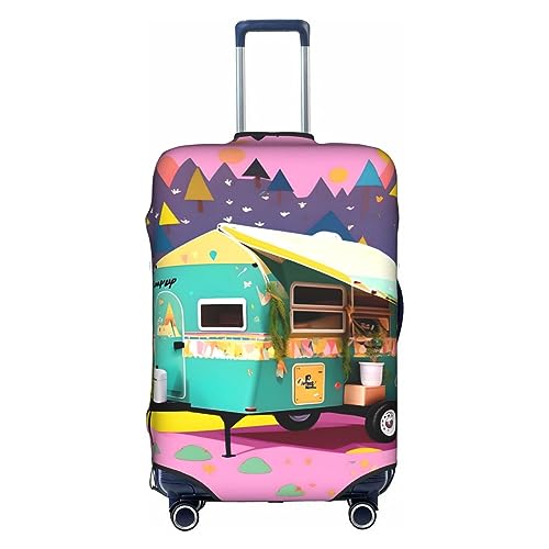 HJLUUFT Stilvolle Gepäckabdeckung mit Aufschrift "You Make Me Happy" für Wohnwagen. Schützen und personalisieren Sie Ihren Koffer mit TSA-zugelassener Abdeckung, Kofferabdeckungen für Gepäck, von HJLUUFT