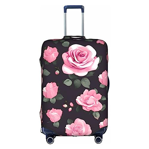 HJLUUFT Stilvolle Gepäckabdeckung mit Blumenmuster, Rosa – Schützen und personalisieren Sie Ihren Koffer mit TSA-zugelassener Abdeckung, Kofferabdeckungen für Gepäck, Weiss/opulenter Garten, Small von HJLUUFT