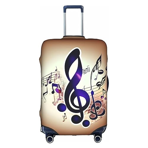 HJLUUFT Stilvolle Gepäckabdeckung mit Musiknoten, schützen und personalisieren Sie Ihren Koffer mit TSA-zugelassener Abdeckung, Kofferabdeckungen für Gepäck, Weiss/opulenter Garten, Small von HJLUUFT