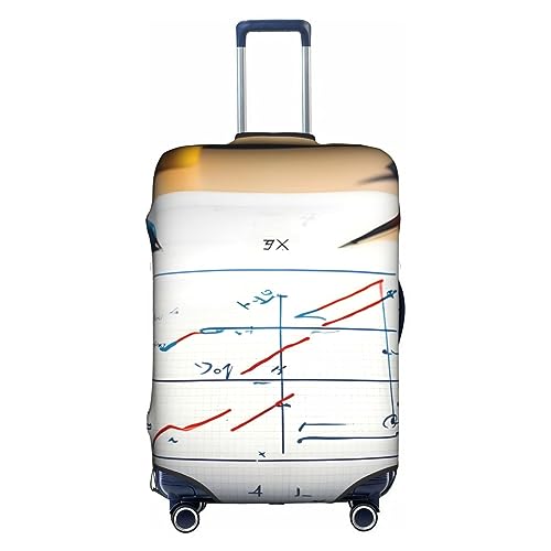 HJLUUFT Stilvolle Gepäckabdeckung mit mathematischer Formel, schützen und personalisieren Sie Ihren Koffer mit TSA-zugelassener Abdeckung, Kofferabdeckungen für Gepäck, Weiss/opulenter Garten, Small von HJLUUFT