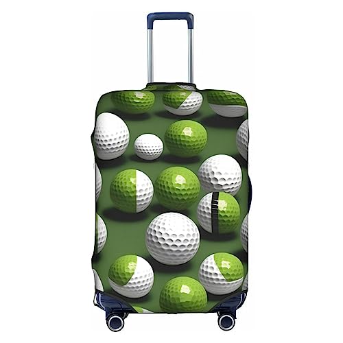 HJLUUFT Stilvolle Golfball-Gepäckabdeckung – Schützen und personalisieren Sie Ihren Koffer mit TSA-zugelassener Abdeckung, Kofferabdeckungen für Gepäck, Weiss/opulenter Garten, Large von HJLUUFT