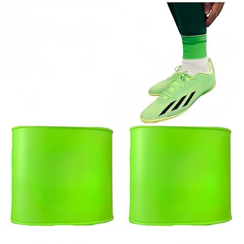 HJYDGJ Shin Guard Stay Grip Tape Schienbeinschonerhalter für Fußbal aus Silikon Schienbeinschonerhalter aus Silikon Fussball Stutzenhalter Anti-Slip Tape Schienbeinschoner Band (Grün) von HJYDGJ