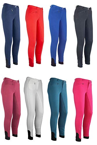 RL24 - Kinder-Reithose Flex Basicline | Vollbesatz-Reitleggings für Mädchen & Jungen | hautfreundlich, atmungsaktiv & elastisch | Dunkelblau in Größe 146 von RL24