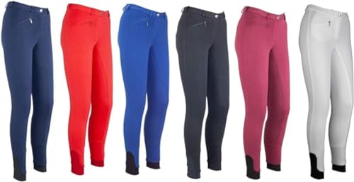 RL24 - Reithose für Damen Flex Basicline | Reiterhose mit Tasche & Silikon-Vollbesatz | elastische & atmungsaktive Vollbesatzreithose | Reitleggings in Dunkelblau | Reitbekleidung in Größe 38 von RL24