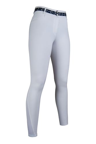 HKM Damen Monaco Style Silikon-Vollbesatz Reithose, Weiß, 46 von HKM