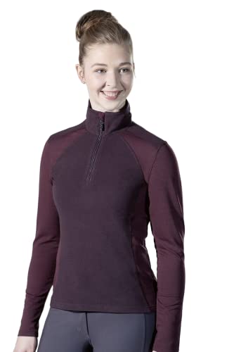 HKM Damen Funktionsshirt Duo Bordeaux XXL von HKM