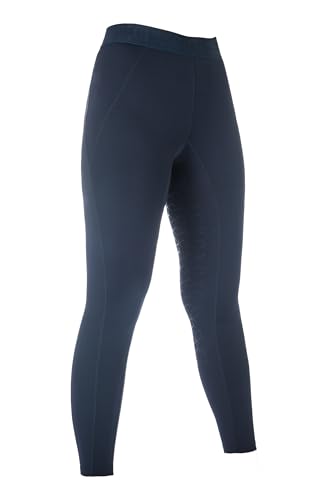 HKM Kinder Tabea Silikon-Vollbesatz Reitleggings, Dunkelblau, 158/164 von HKM