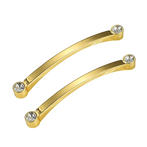 HKSDKABOP Die schmutzige Schublade, 2er-Pack Möbelgriffe Gold Silber 96-192mm Lochabstand(Gold,Hole Distance 96mm) von HKSDKABOP
