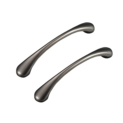 HKSDKABOP Die schmutzige Schublade, 2er-Pack bogenförmige Möbelgriffe aus Zinklegierung, Schwarz und Gold, mehrere Größen(Black,Hole Distance 96mm) von HKSDKABOP