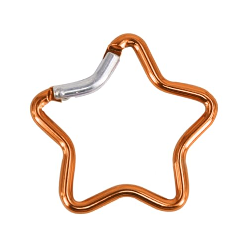 Karabinerhaken aus Aluminiumlegierung, Karabinerhaken, Schlüsselanhänger, mit Federverschluss, sternförmig von HLBEST