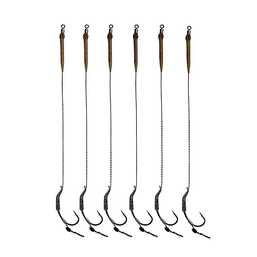 Angeln Quick Knot Tool 6 Stück Karpfen-Angelhaken Haar-Rigs mit Linie 30-60LB Feeder-Gruppe Karpfenhaken-Zubehör 2/4/6/8# Verschiedene Angelhaken (Color : XYLB-8#) von HLHLOP777
