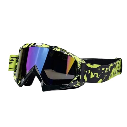 Motorradbrille für Herren, Motocross-Sonnenbrille, Sicherheitsschutz, MX-Nachtsichthelm, Vintage-Fahrbrille (Farbe: 08A-Blau) von HLQXHM