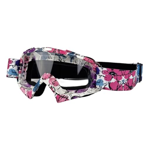 Motorradbrille für Herren, Motocross-Sonnenbrille, Sicherheitsschutz, MX-Nachtsichthelm, Vintage-Fahrbrille (Farbe: 09A-klar) von HLQXHM