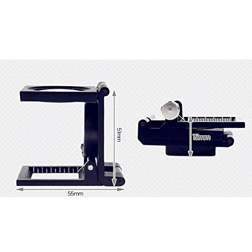 HLRTBCN Vergrößerungsglas HD Vergrößerung Glas optischer Glaslinsen 10x Lupe für Stofffaltbar mini tragbarer Zeiger Metallrahmen Spinnungspunkte Identifikation Inspektionsprofis Desktop Magnif Aqiong von HLRTBCN