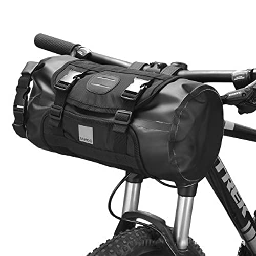 HMAKGG Fahrrad Lenkertasche wasserdicht, 11L Fahrradtasche vorne Lenker mit Reflektierenden Mustern, Schwarz Fronttasche Fahrradtasche für Rennrad Mountainbike Radfahren Reisen von HMAKGG
