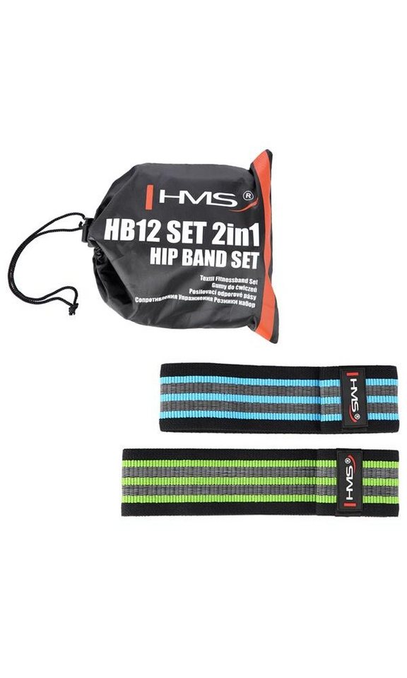 HMS HB12 Set 2in1 Hip Bands - 2 Stück Fitnessband von HMS