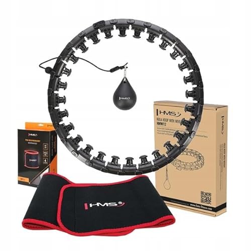 HMS - Hula Hoop Reifen für Erwachsene | Hula Hoop mit Gewicht Kugel | Infinity Hoop | Hoola Hoop zum Abnehmen von HMS