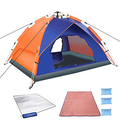 Leichtes Zelt, Kuppel, wasserdicht, Sonnenschutz, Outdoor, 2-4 Personen, Pop-Up-Zelt, UV-geschützte Familien-Campingzelte, mit Tragetasche von HMXRJKL
