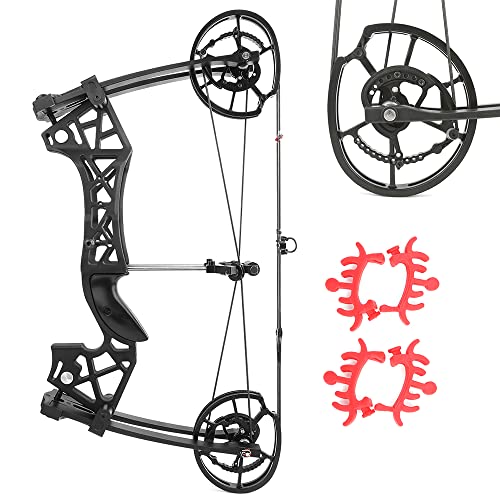 HNZMDY Bogenschießen Compound Bogen Set 40-65 lbs Stahlkugel Jagdbogen Compoundbogen Erwachsene Rechte/Linke Hand für Bogenschießen im Freien (Bogen) von HNZMDY