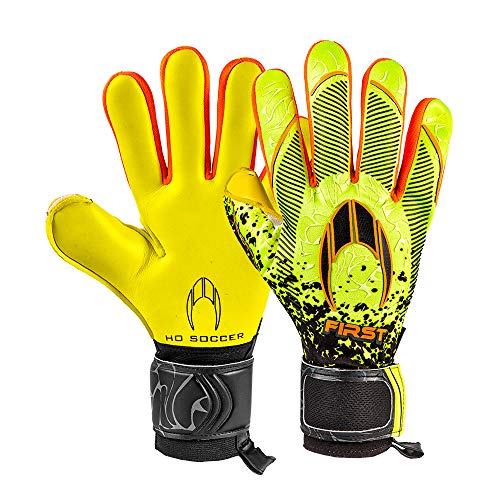 HO Soccer First Superlight Neon Lime Torwarthandschuhe, Unisex, Erwachsene, Schwarz/Limette, 8 von HO Soccer