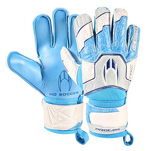 HO Soccer Basic Protek Flat Blue Spark Torwarthandschuhe Unisex Erwachsene Einheitsgröße blau/weiß von HO Soccer