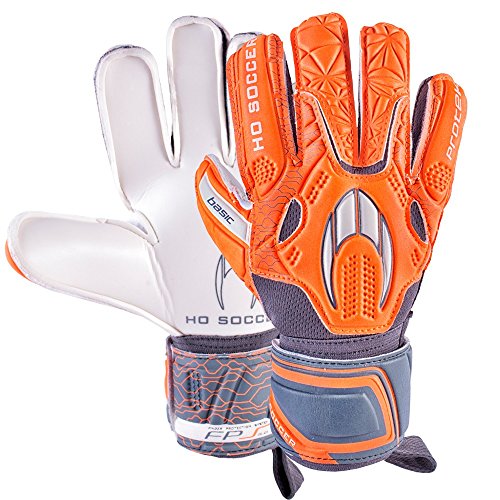 HO Soccer Basic Protek Torwarthandschuhe, Unisex Erwachsene 36 Orange/Grau/Weiß von HO Soccer