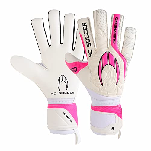 HO Soccer Colosseum Elite Negative White-Pink Torwarthandschuhe, Unisex, Erwachsene, Weiß/Rosa von HO Soccer