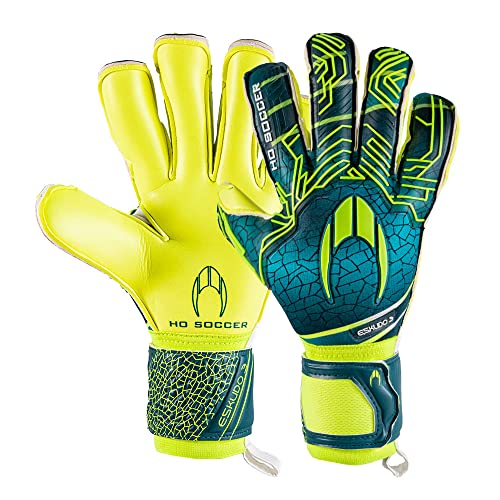 HO Soccer ESKUDO III Roll/Gecko Link Lime Torwarthandschuhe, Unisex, Erwachsene, Limette/Grün, 7 von HO Soccer