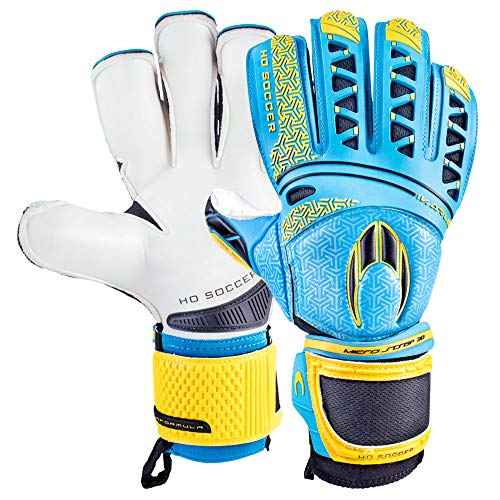 HO Soccer Ikarus Roll Gecko Torwarthandschuhe, Unisex Erwachsene 7,5 Gelb/Blau/Schwarz von HO Soccer