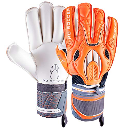 Ho Soccer Protek Roll Finger Gen2 Torwarthandschuhe, Unisex, Erwachsene, Orange/Grau/Weiß, 7 von HO Soccer