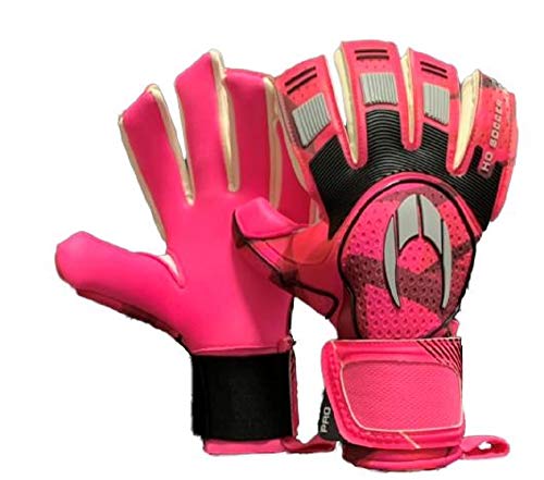 HO Soccer Supremo Pro II Negative Flash Pink Torwarthandschuhe, Unisex Erwachsene 40,5 rosa/schwarz/grau von HO Soccer