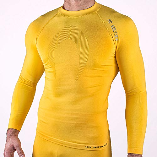 HO Soccer Underwear Shirt Performance ML Yellow Thermohemd Lang, Erwachsene Unisex, Gelb, S von HO Soccer