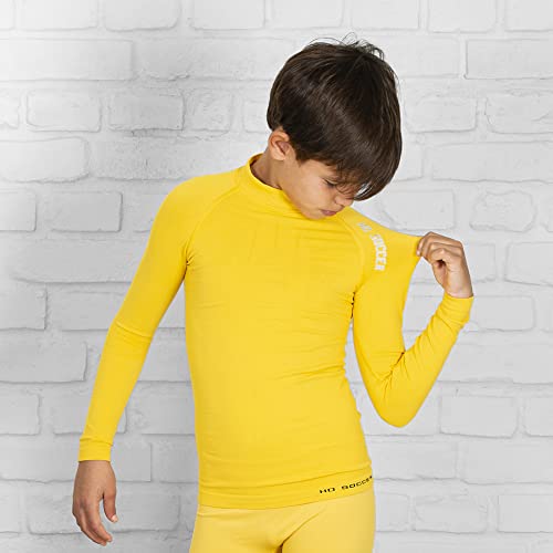 HO Soccer Unisex, Jugend Underwear Shirt Performance ML JUNIOR Yellow Langes Thermo Kinder, gelb, 14-XS von HO Soccer