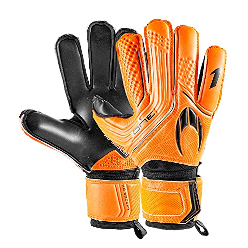 Ho Soccer One Flat Protek Neon Orange Torwarthandschuhe, Unisex, Erwachsene, Orange, 8 von HO Soccer