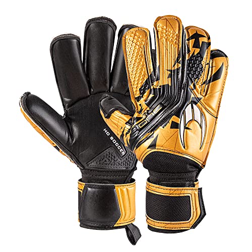 HO Soccer One Roll Finger Asteroid Gold Torwarthandschuhe, Unisex, Erwachsene, Gold/Schwarz, 8,5 von HO Soccer