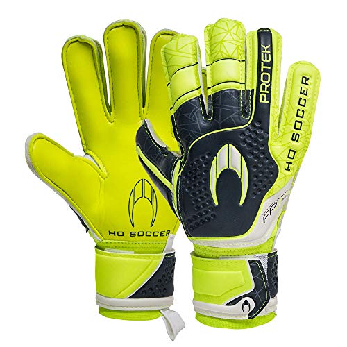 Ho Soccer Primary Protek Flat Neon Lime Torwarthandschuhe, Unisex, Erwachsene, Limette/Grau, 10,5 von HO Soccer