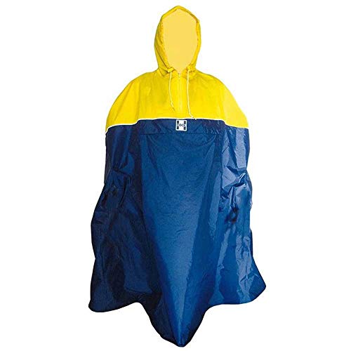 Hock Regenbekleidung Unisex – Erwachsene Back-Pack Regenponcho, Blau, XXL von Hock Regenbekleidung