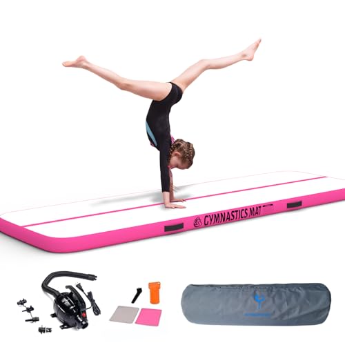 Turnmatte Aufblasbar Fitness-Matte (Pink 4m) von HOEXISUP