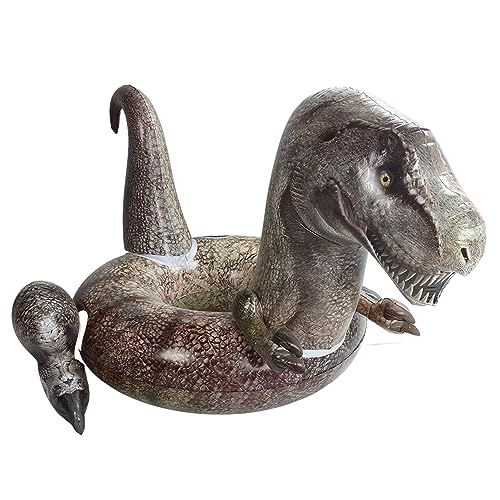HOHXFYP Aufblasbarer Tyrannosaurus-Dinosaurier-Schwimmring, 66 Zoll Aufblasbares Dinosaurier-Pool-Schwimmrohr für Jungen, Mädchen und Erwachsene, 3D-T-Rex-Dinosaurier-Schwimmbecken von HOHXFYP