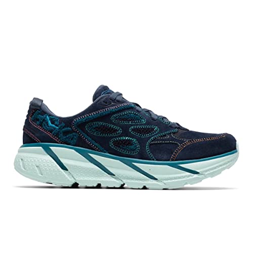 HOKA ONE ONE Clifton L Embroidery, Unisex-Erwachsene Wanderschuhe, Outer Space/Blue Coral, 43 1/3 EU von HOKA ONE ONE