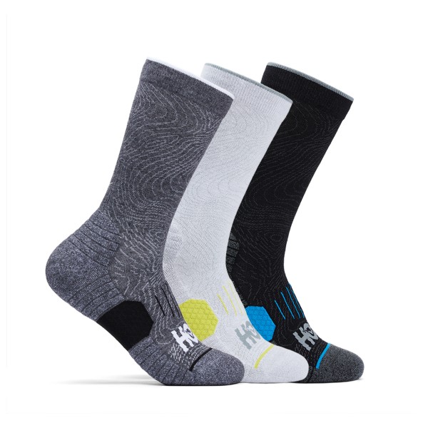 HOKA - Crerun Sock 3-Pack - Laufsocken Gr S grau von HOKA
