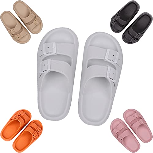 Cosyslides Wolkenslipper Original, Wolken Schlappen Original, 100% Eva Super Weich Rutschfest Badeschuhe (40-41, Grau) von HOKUTO