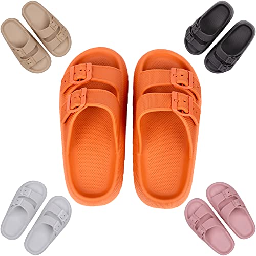 Cosyslides Wolkenslipper Original, Wolken Schlappen Original, 100% Eva Super Weich Rutschfest Badeschuhe (40-41, Orange) von HOKUTO