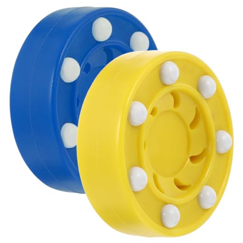 HOLIDYOYO 2 Stück Teiliges Rollerhockey Pucks Robustem Kunststoff Langlebig und Leicht mit Niedriger Reibung für Gleichmäßiges Gleiten Hohe Härte für Präzise Schüsse und Optimale Haftung von HOLIDYOYO