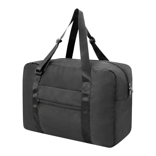 Faltbare Reisetasche für Damen und Herren, ideal für Sport, Schwarz, One_Size, Reisetasche von HOLYLUCK