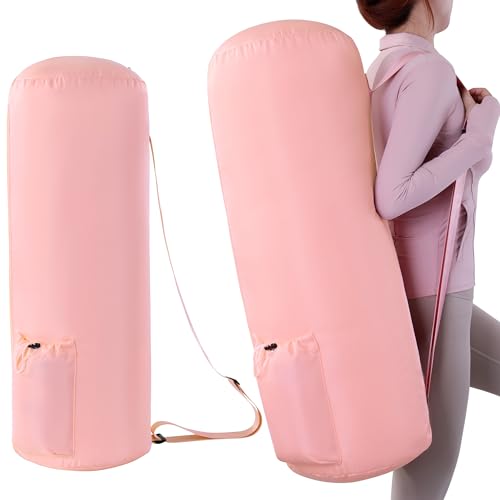 HOMBYS Große Yogamatten-Tasche für 2,5 cm dicke Yogamatte, durchgehender Reißverschluss, Tragetasche für alle Ihre Sachen mit verstellbarem Gurt und Wasserflaschentasche, multifunktionale von HOMBYS