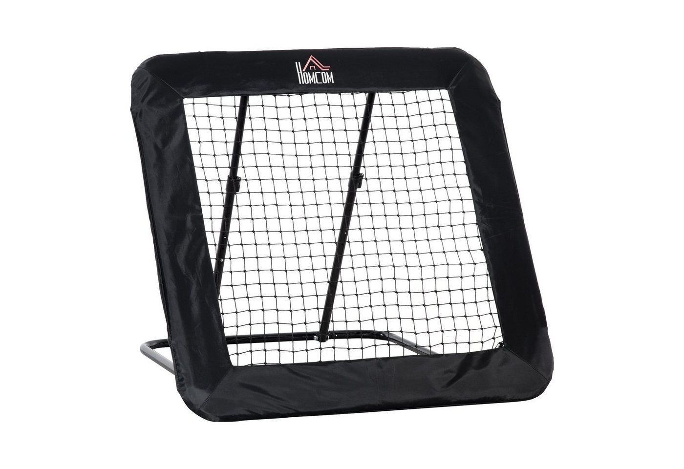 HOMCOM Rebounder klappbar Kickback Tor Rückprallwand Netz für Baseball Stahl Schwarz (Set, 1 St., Verstellbar in 5 Stufen), 128L x 118B x 108-120H cm von HOMCOM