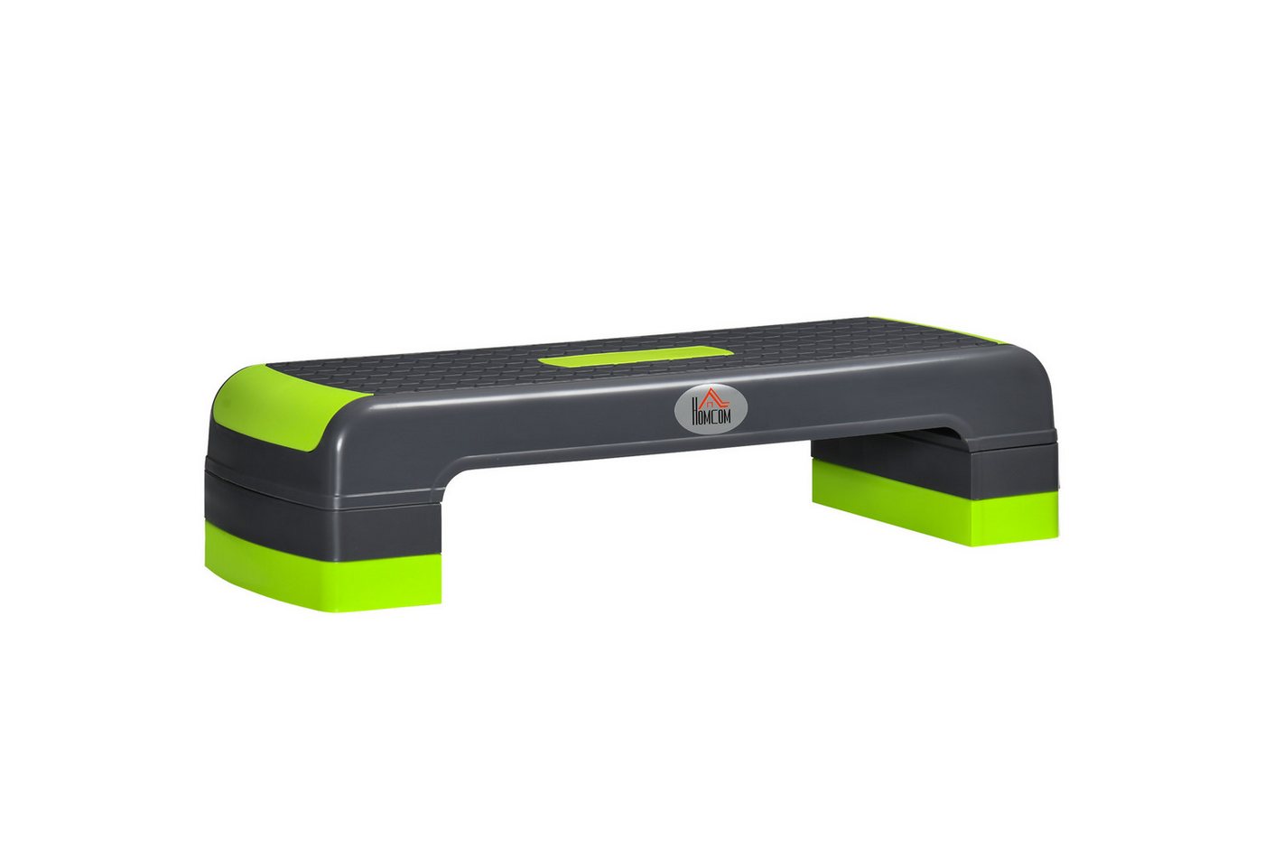 HOMCOM Stepper Steppbrett höhenverstellbar Fitness Heimtrainer Indoor Outdoor (mit 3 Stufen (10,15,20 cm), 1-tlg., höhenverstellbar), 78L x 28B x 10-20H cm von HOMCOM